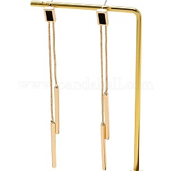 Серьги-гвоздики с прямоугольной кисточкой из цинкового сплава&nbsp;FS-WGA375F-01