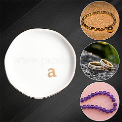 Круглая керамическая тарелка для украшений AJEW-WH20067-023A