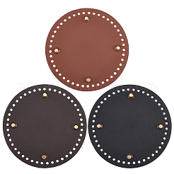 3 шт. 3 цвета плоская круглая искусственная кожа вязание крючком сумки подкладка для формирования низа ногтей&nbsp;DIY-CL0002-14