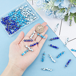 60 шт. 3-х цветные подвески ручной работы в стиле лэмпворк от сглаза FIND-DC0001-88