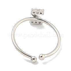 Offene Manschettenringe aus Messing mit Rack-Beschichtung für Damen&nbsp;RJEW-F162-02P-Z