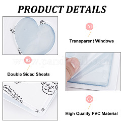 3-дюймовый мини-фотоальбом из ПВХ с окошком-сердечком AJEW-WH0324-86B