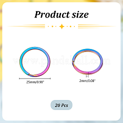 20 шт. разъемные брелоки из нержавеющей стали 304 FIND-UN0003-53