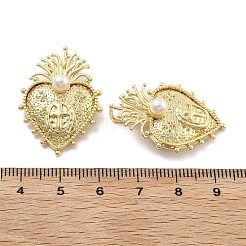 Подвески из латуни с жемчужными подвесками из АБС-пластика KK-U060-03G