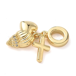 Латунь микропаве прозрачный кубический цирконий европейские подвески с подвесками KK-D502-13B-G