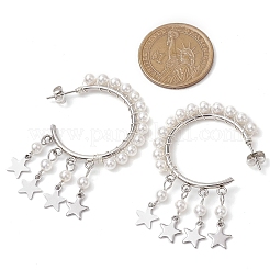 Boucles d'oreilles pendantes en forme d'étoile&nbsp;EJEW-JE06186-02