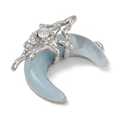 Подвески из платинового сплава со стразами из смолы и стекла FIND-U017-08P-02