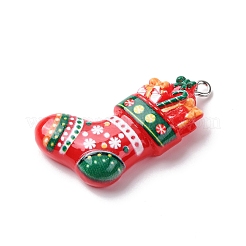 Рождественские подвески из непрозрачной смолы RESI-A049-05O