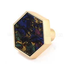 Шестигранник с латунными ручками и ручками для коробок с мраморным узором&nbsp;LS-DIY-P054-C04