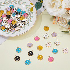 70шт 7 цвета сплава эмалевые подвески&nbsp;ENAM-FH0001-69