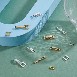 16 шт. 4 стиля экологически чистых латунных застежек для часового ремешка KK-DC0003-97
