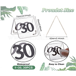 27шт акриловый номерной знак для палатки AJEW-XCP0002-51