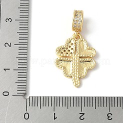 Латунь микропейв кубический цирконий европейские подвески с подвесками ZIRC-I071-08G