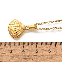 Летние пляжные ожерелья из нержавеющей стали 304 с подвеской в виде веревки и цепи для женщин&nbsp;LS-STAS-Z108-01G-02