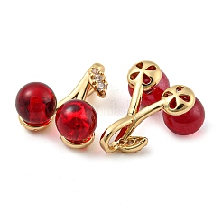 Латунные микропаве прозрачные подвески с фианитом&nbsp;KK-G486-13G