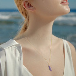 20 шт. подвески из натурального кварцевого кристалла с гальваническим покрытием&nbsp;FIND-FG0003-29