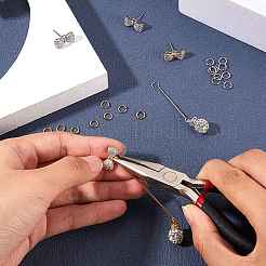 2 пара 2 цветных латунных фурнитуры для серег с кубическим цирконием и петлей DIY-SZ0008-41