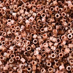 Cuentas de vidrio cilíndricas opacas estilo Picasso&nbsp;SEED-Q039-06A-05