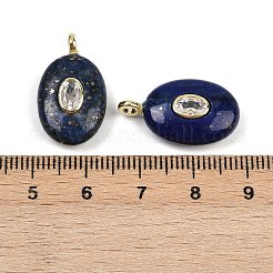 Anhänger aus natürlichem Lapislazuli und Zirkonia&nbsp;G-Z076-01G-11