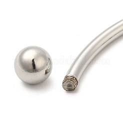 Некорневой браслет-манжета с шариком на конце из нержавеющей стали 304&nbsp;LS-BJEW-G677-01P