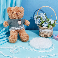 Полиэстеровая эластичная плиссированная кружевная лента&nbsp;OCOR-WH0036-70B