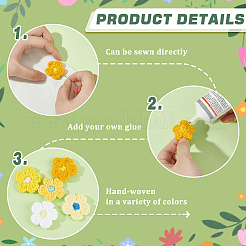 20 шт. 5 цвета ручная работа крючком хлопковые украшения аксессуары AJEW-FG0004-30