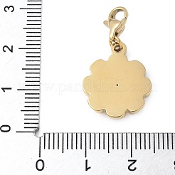 Подвеска-цветок из нержавеющей стали 304 со стразами STAS-S165-40G