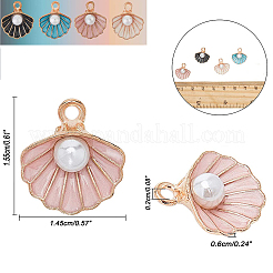 20шт 4 цвета подвески из цинкового сплава с эмалью&nbsp;ENAM-FP0001-37