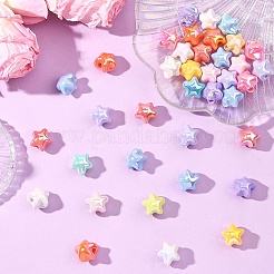 50шт акриловые бусины с УФ-покрытием&nbsp;OACR-YW0003-90