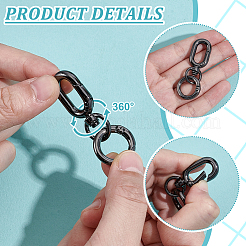 9 шт. 3-х цветные железные поворотные застежки HJEW-NB00260