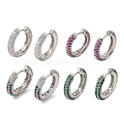 Créoles en laiton avec zircone cubique de micro pave&nbsp;KK-CBA8324-24P