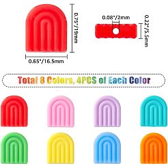 32шт 8 цвета силиконовые бусины SIL-HY0001-04