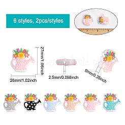 12 шт. 6 цвета пищевые экологически чистые силиконовые бусины SIL-CA0002-27