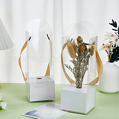 12 Set transparente Aufbewahrungsboxen aus Kunststoff und Papier für Blumen&nbsp;CON-BC0008-10B