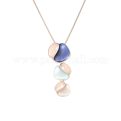 3 нерегулярное сердце лепесток цинковый сплав эмалированные ожерелья для женщин FS-WGE692F-01