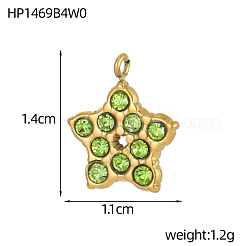 Подвески из нержавеющей стали 304 с микропаве из кубического циркония&nbsp;STAS-OY008-67G
