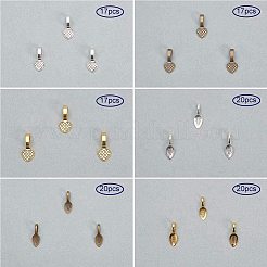 チベットのスタイル合金glunオンフラットパッドベイル作るペンダント用  ミックスカラー  21.5x8x1.5mm  穴：7x4.5mm&nbsp;TIBEP-PH0004-93-RS