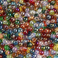 Прозрачный цвет радуги стеклянный бисер&nbsp;SEED-N007-08