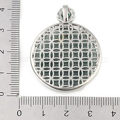 Резные плоские круглые подвески из натурального жадеита G-F768-04-1