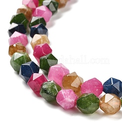 Природные окрашенные белого нефрита нитей бисера&nbsp;G-F753-03