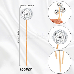 Tortenaufsätze aus Glas und Schaumstoff-Diskokugel&nbsp;AJEW-WH0880-57