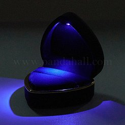 Сердце пластиковые шкатулки для ювелирных изделий OBOX-F005-04A