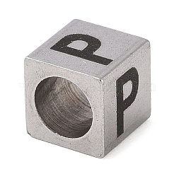 Европейские бусины из нержавеющей стали 201&nbsp;LS-STAS-M058-01P-P