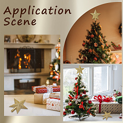 Звездные пластиковые украшения для елки&nbsp;AJEW-WH20004-17C