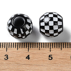 Непрозрачные акриловые европейские бусины с распылением SACR-P031-04B-01