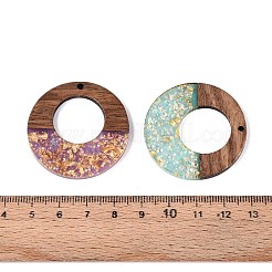 Подвески из непрозрачной смолы и орехового дерева RESI-T060-17M