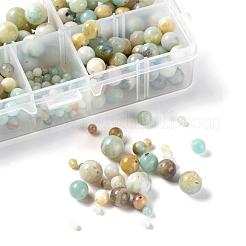 340шт 4 размера натуральный цветок амазонитовые бусины G-LS0001-22
