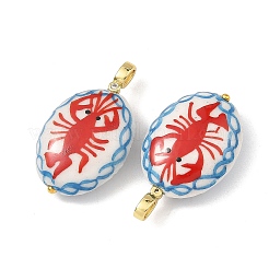 Porcelaine artisanale avec pendentifs en laiton&nbsp;PALLOY-JF05983