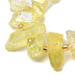 Гальванические природный кристалл кварца бусы пряди G-F800-F10