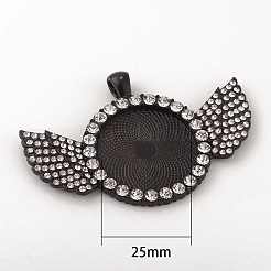 Legierungsanhänger Cabochon-Fassung&nbsp;LS-ALRI-WH0005-11YH